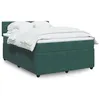 Image de vidaXL Sommier à lattes de lit et matelas Vert foncé 160x200cm Velours 3290091