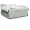 Image de vidaXL Sommier à lattes de lit et matelas Gris clair 180x200cm Velours 3290100