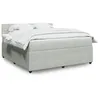 Image de vidaXL Sommier à lattes de lit et matelas Gris clair 180x200cm Velours 3290106