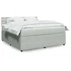 Image de vidaXL Sommier à lattes de lit et matelas Gris clair 180x200cm Velours 3290118