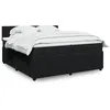 Image de vidaXL Boxspring met matras fluweel zwart 200x200 cm3290126
