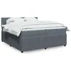 Image de vidaXL Sommier à lattes de lit et matelas Gris foncé 200x200cm Velours 3290131