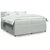Image de vidaXL Sommier à lattes de lit et matelas Gris clair 200x200cm Velours 3290142
