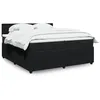 Image de vidaXL Boxspring met matras fluweel zwart 200x200 cm3290144