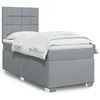 Image de vidaXL Sommier à lattes de lit avec matelas gris clair 80x200 cm tissu 3290315