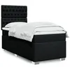Image de vidaXL Boxspring met matras stof zwart 80x200 cm3290324