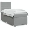 Image de vidaXL Boxspring met matras stof lichtgrijs 90x190 cm3290336