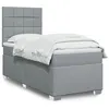 Image de vidaXL Boxspring met matras stof lichtgrijs 90x190 cm3290343