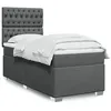 Image de vidaXL Boxspring met matras stof donkergrijs 90x200 cm3290379
