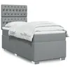 Image de vidaXL Boxspring met matras stof lichtgrijs 100x200 cm3290406