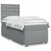 Image de vidaXL Boxspring met matras stof lichtgrijs 100x200 cm3290413