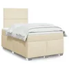 Image de vidaXL Boxspring met matras stof cràmekleurig 120x190 cm3290425