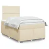 Image de vidaXL Boxspring met matras stof cràmekleurig 120x200 cm3290453