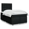 Image de vidaXL Sommier à lattes de lit avec matelas Noir 120x200 cm Tissu 3290471