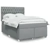 Image de vidaXL Boxspring met matras stof lichtgrijs 140x190 cm3290490