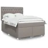 Image de vidaXL Boxspring met matras stof taupe 140x190 cm3290494