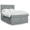 Image de vidaXL Boxspring met matras stof lichtgrijs 140x190 cm3290497