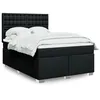 Image de vidaXL Boxspring met matras stof zwart 140x190 cm3290499