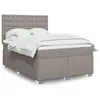 Image de vidaXL Boxspring met matras stof taupe 140x190 cm3290501
