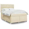 Image de vidaXL Boxspring met matras stof cràmekleurig 160x200 cm3290551