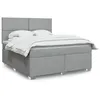 Image de vidaXL Boxspring met matras stof lichtgrijs 180x200 cm3290560