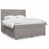 Image de vidaXL Boxspring met matras stof taupe 180x200 cm3290571