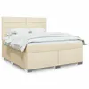 Image de vidaXL Boxspring met matras stof cràmekleurig 180x200 cm3290572