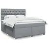 Image de vidaXL Boxspring met matras stof lichtgrijs 180x200 cm3290574