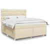 Image de vidaXL Boxspring met matras stof cràmekleurig 180x200 cm3290579