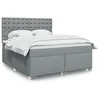 Image de vidaXL Boxspring met matras stof lichtgrijs 180x200 cm3290581