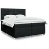 Image de vidaXL Boxspring met matras stof zwart 200x200 cm3290597