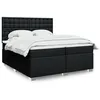 Image de vidaXL Boxspring met matras stof zwart 200x200 cm3290611
