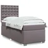 Image de vidaXL Boxspring met matras kunstleer grijs 90x190 cm3290702