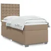Image de vidaXL Boxspring met matras kunstleer cappuccinokleurig 90x200 cm3290707