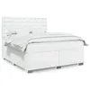 Image de vidaXL Sommier à lattes de lit avec matelas Blanc 180x200cm Similicuir 3290733