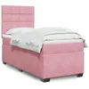 Image de vidaXL Boxspring met matras fluweel roze 80x200 cm3290767