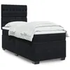 Image de vidaXL Sommier à lattes de lit et matelas Noir 80x200 cm Velours 3290770