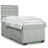 Image de vidaXL Sommier à lattes de lit et matelas Gris clair 80x200 cm Velours 3290774