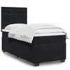 Image de vidaXL Sommier à lattes de lit et matelas Noir 80x200 cm Velours 3290776
