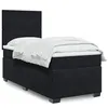 Image de vidaXL Sommier à lattes de lit avec matelas Noir 90x200 cm Velours 3290806