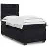 Image de vidaXL Sommier à lattes de lit avec matelas Noir 90x200 cm Velours 3290818