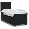 Image de vidaXL Sommier à lattes de lit avec matelas Noir 90x200 cm Velours 3290824