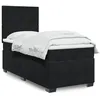 Image de vidaXL Boxspring met matras fluweel zwart 100x200 cm3290830