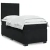 Image de vidaXL Boxspring met matras fluweel zwart 100x200 cm3290836