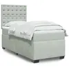 Image de vidaXL Sommier à lattes de lit et matelas Gris clair 100x200cm Velours 3290846