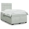 Image de vidaXL Sommier à lattes de lit et matelas gris clair 120x190cm velours 3290858