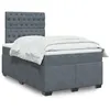 Image de vidaXL Sommier à lattes de lit et matelas gris foncé 120x190cm velours 3290865