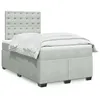 Image de vidaXL Sommier à lattes de lit et matelas gris clair 120x190cm velours 3290870