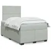Image de vidaXL Boxspring met matras fluweel lichtgrijs 120x200 cm3290876