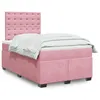 Image de vidaXL Boxspring met matras fluweel roze 120x200 cm3290899